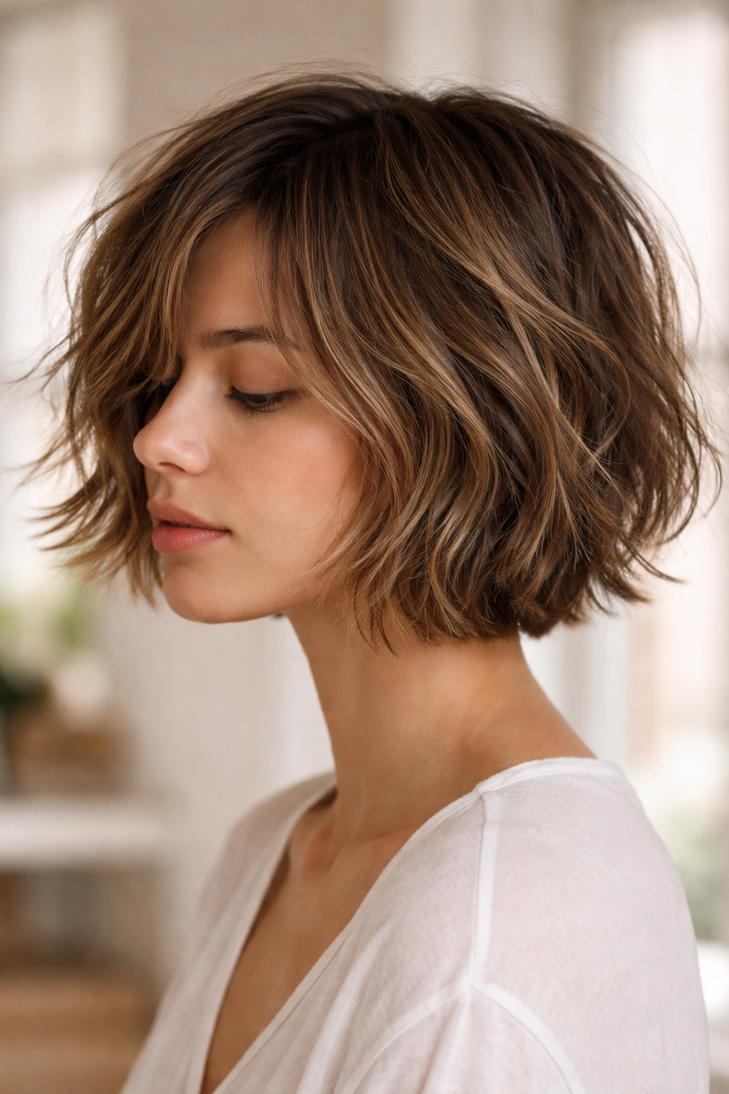 Textured flippy lob with piece-y ends