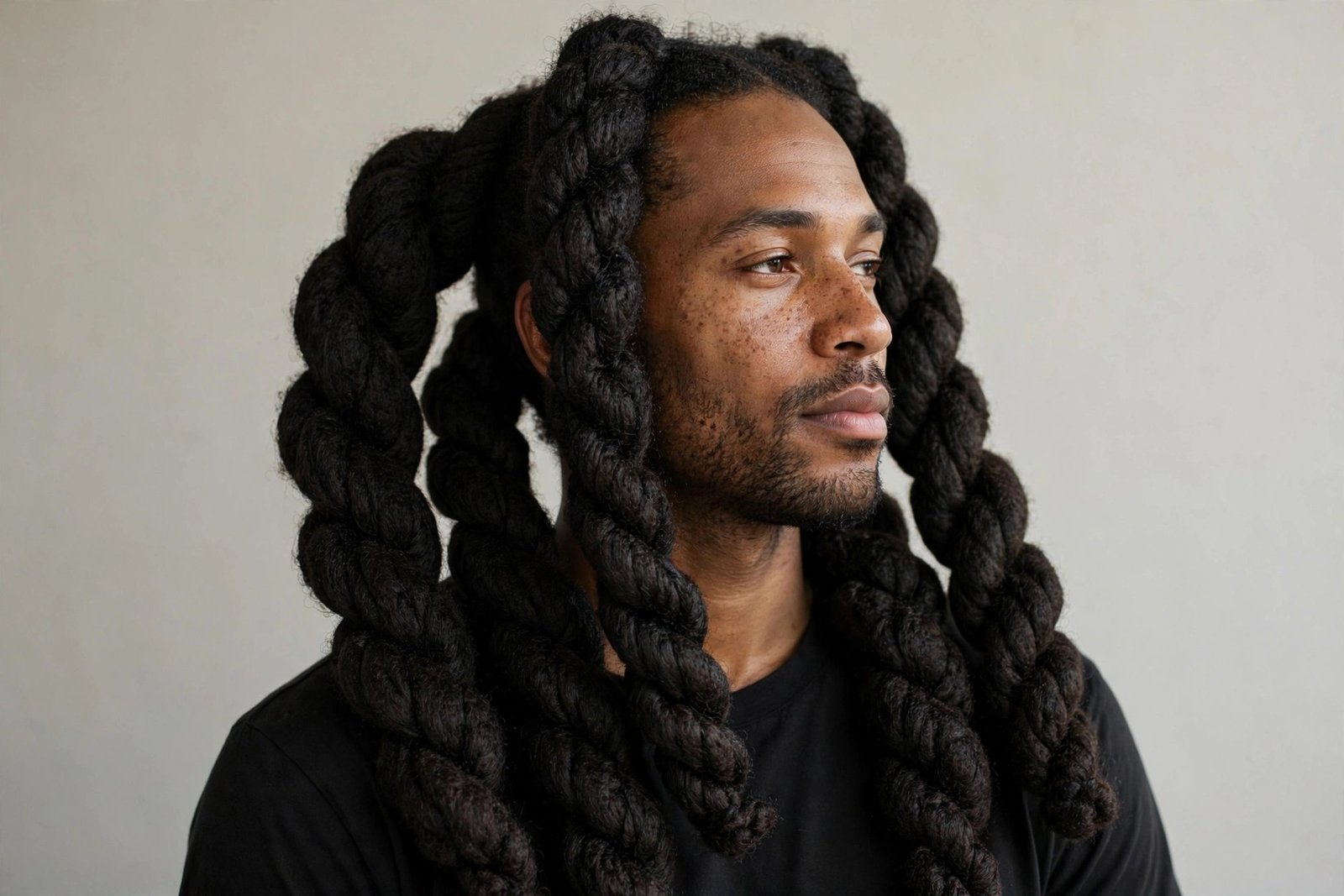 Chunky jumbo two strand twists men, thick bold twisted sections