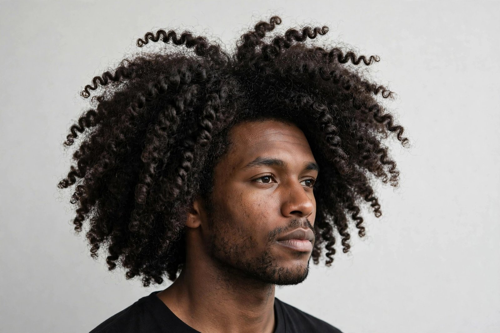 Two strand twist out men, untwisted defined curls from twist out hairstyle