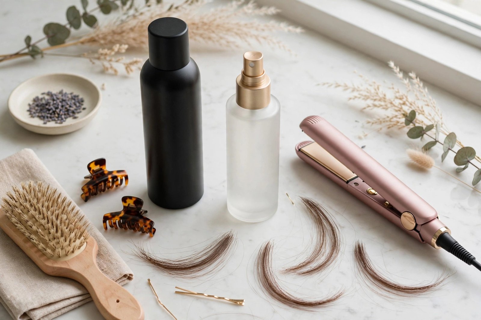 Hair products for styling wispy bangs