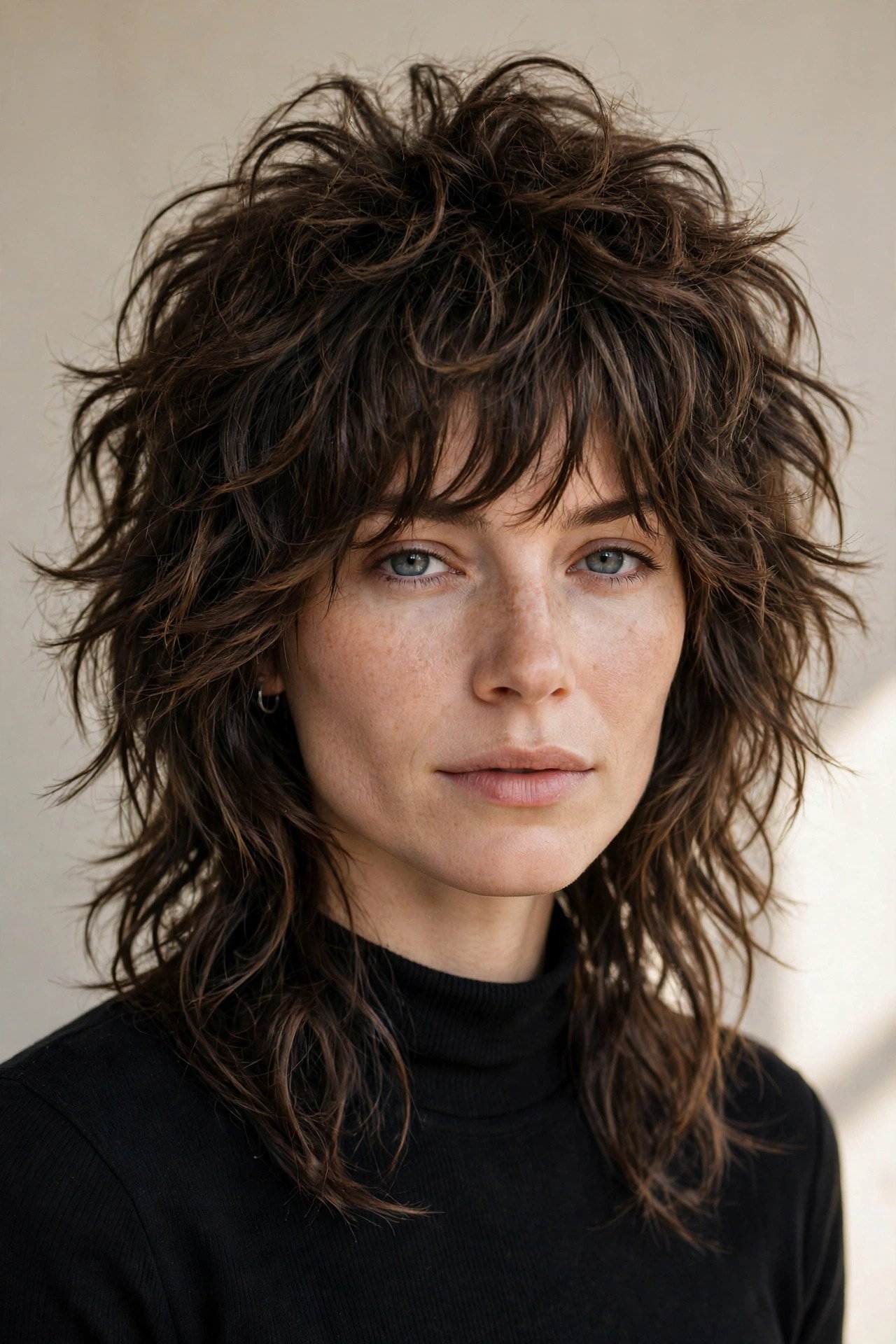Shaggy wolf cut hairstyle for women